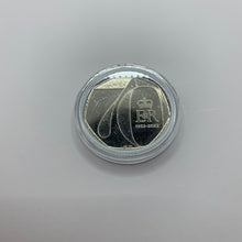 Load image into Gallery viewer, Queens Platinum Jubilee NEW UNCIRCULATED In CAPSULE! 50p Coin 2022 Fifty Pence -UNC
