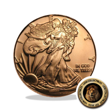 Load image into Gallery viewer, Walking Liberty 1 oz .999 Fine Copper Investment Bullion Rounds USA
