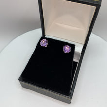 Load and play video in Gallery viewer, 2ct Amethyst Purple Luxury Sterling Silver Stud Earrings
